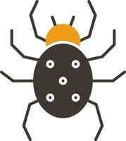 Spider Glyph Two Colour Icon vector