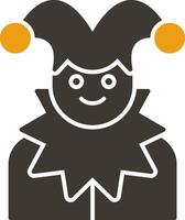 Jester Glyph Two Colour Icon vector