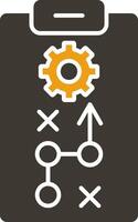 Strategy Glyph Two Colour Icon vector