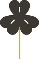 Clover Glyph Two Colour Icon vector