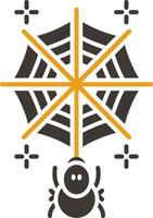 Spiderweb Glyph Two Colour Icon vector