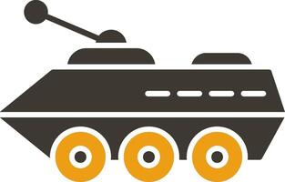 Armored Vehicle Glyph Two Colour Icon vector