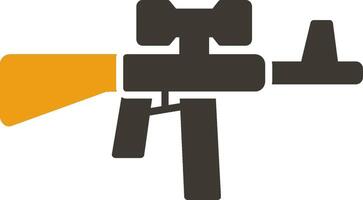 Assault Rifle Glyph Two Colour Icon vector