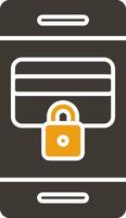 Secure Payment Glyph Two Colour Icon vector