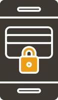 Secure Payment Glyph Two Colour Icon vector