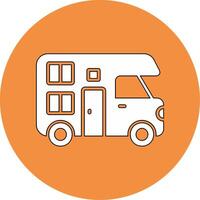 icono de vector de autocaravana