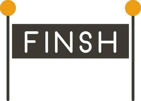 Finish Line Glyph Two Colour Icon vector