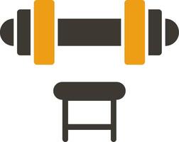 Dumbbell Glyph Two Colour Icon vector