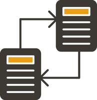 File Sharing Glyph Two Colour Icon vector