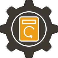 Process Data Glyph Two Colour Icon vector