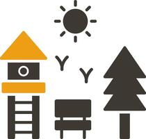 Playground Glyph Two Colour Icon vector