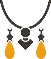 Jewelery Glyph Two Colour Icon vector