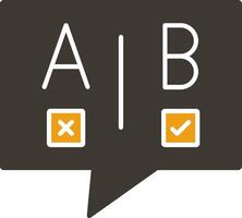 Ab Testing Glyph Two Colour Icon vector