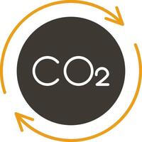 Carbon Cycle Glyph Two Colour Icon vector