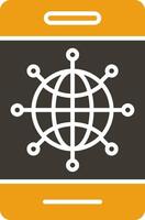 Internet Glyph Two Colour Icon vector