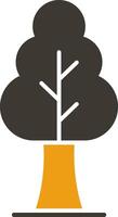 Tree Glyph Two Colour Icon vector