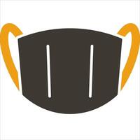 Medical Mask Glyph Two Colour Icon vector
