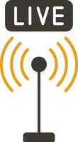 Broadcast Glyph Two Colour Icon vector