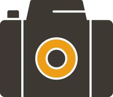 Camera Glyph Two Colour Icon vector