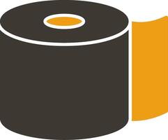 Toilet Paper Glyph Two Colour Icon vector