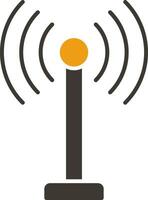 Antenna Glyph Two Colour Icon vector