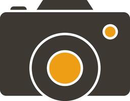 Digital Camera Glyph Two Colour Icon vector