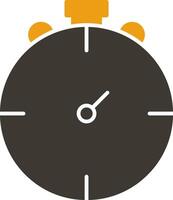 Stop Watch Glyph Two Colour Icon vector