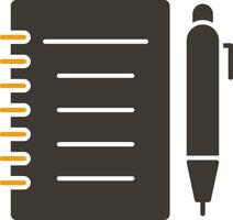 Notebook Glyph Two Colour Icon vector