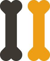 Bones Glyph Two Colour Icon vector