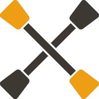 Paddles Glyph Two Colour Icon vector