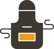 Apron Glyph Two Colour Icon vector