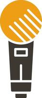 Mic Glyph Two Colour Icon vector