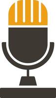 Microphone Glyph Two Colour Icon vector