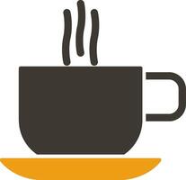 Hot Coffee Glyph Two Colour Icon vector