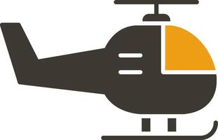 Helicopter Glyph Two Colour Icon vector