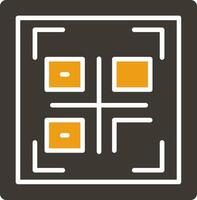 Qr Code Glyph Two Colour Icon vector