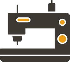 Sewing Machine Glyph Two Colour Icon vector