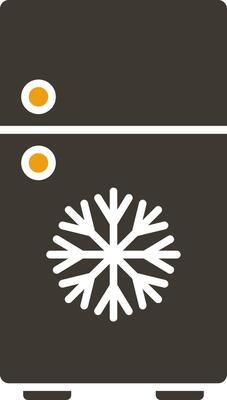 Refrigerator Glyph Two Colour Icon