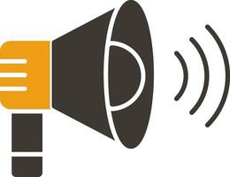 Loud Speaker Glyph Two Colour Icon vector