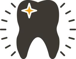 Tooth Glyph Two Colour Icon vector