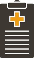 Medical Chart Glyph Two Colour Icon vector