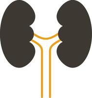 Urology Glyph Two Colour Icon vector