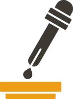 Pipette Glyph Two Colour Icon vector
