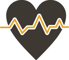 Pulse Rate Glyph Two Colour Icon vector