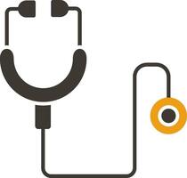 Stethoscope Glyph Two Colour Icon vector