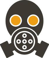 Gas Mask Glyph Two Colour Icon vector