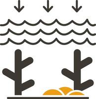 Ocean Acidity Glyph Two Colour Icon vector