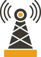 Telecommunications Glyph Two Colour Icon vector