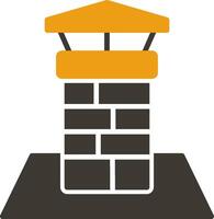 Chimneys Glyph Two Colour Icon vector