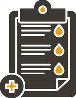 Medical Test Glyph Two Colour Icon vector